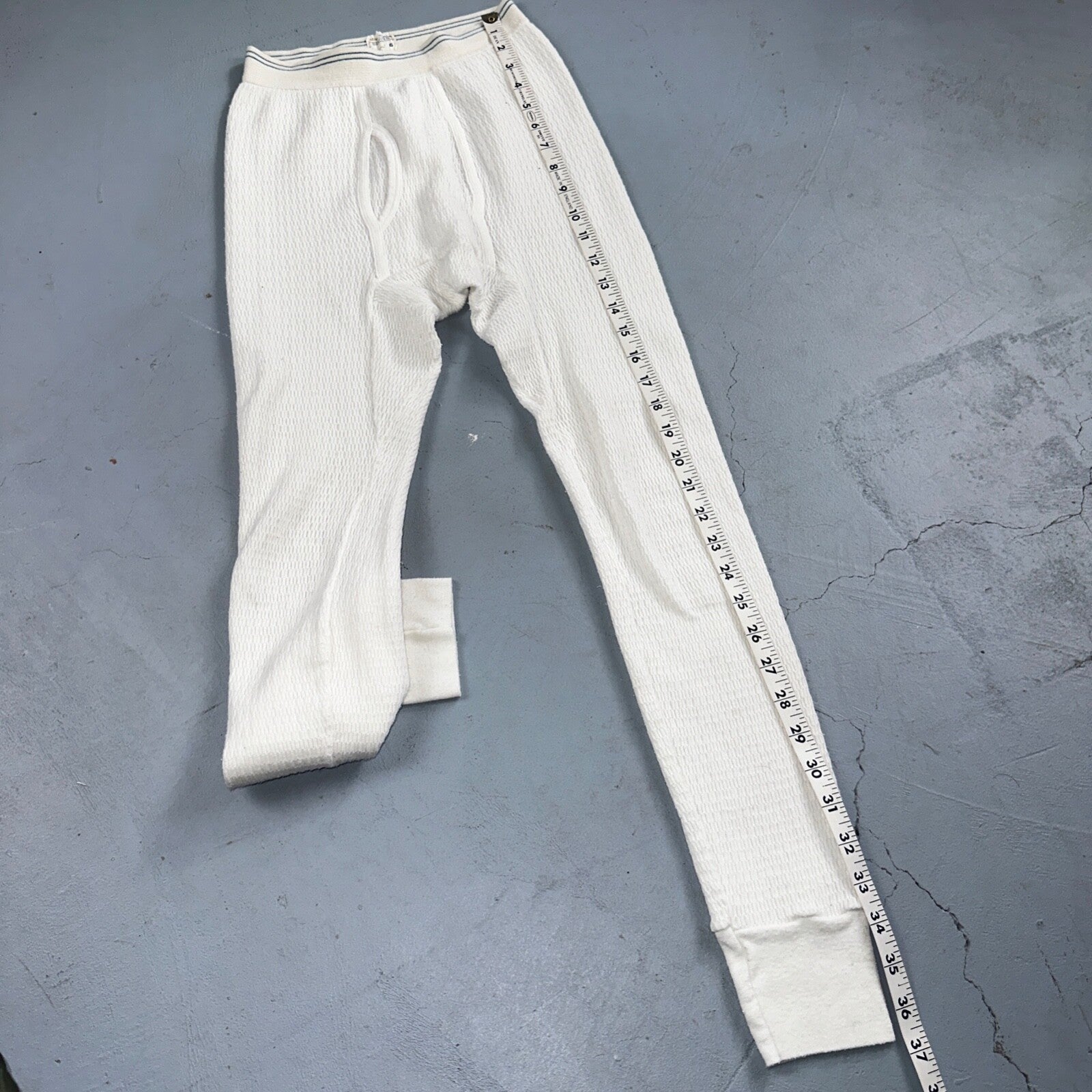 VTG J. C. Penny Cotton Poly Pants Thermal Underwear S 1960s 70s Rockabilly