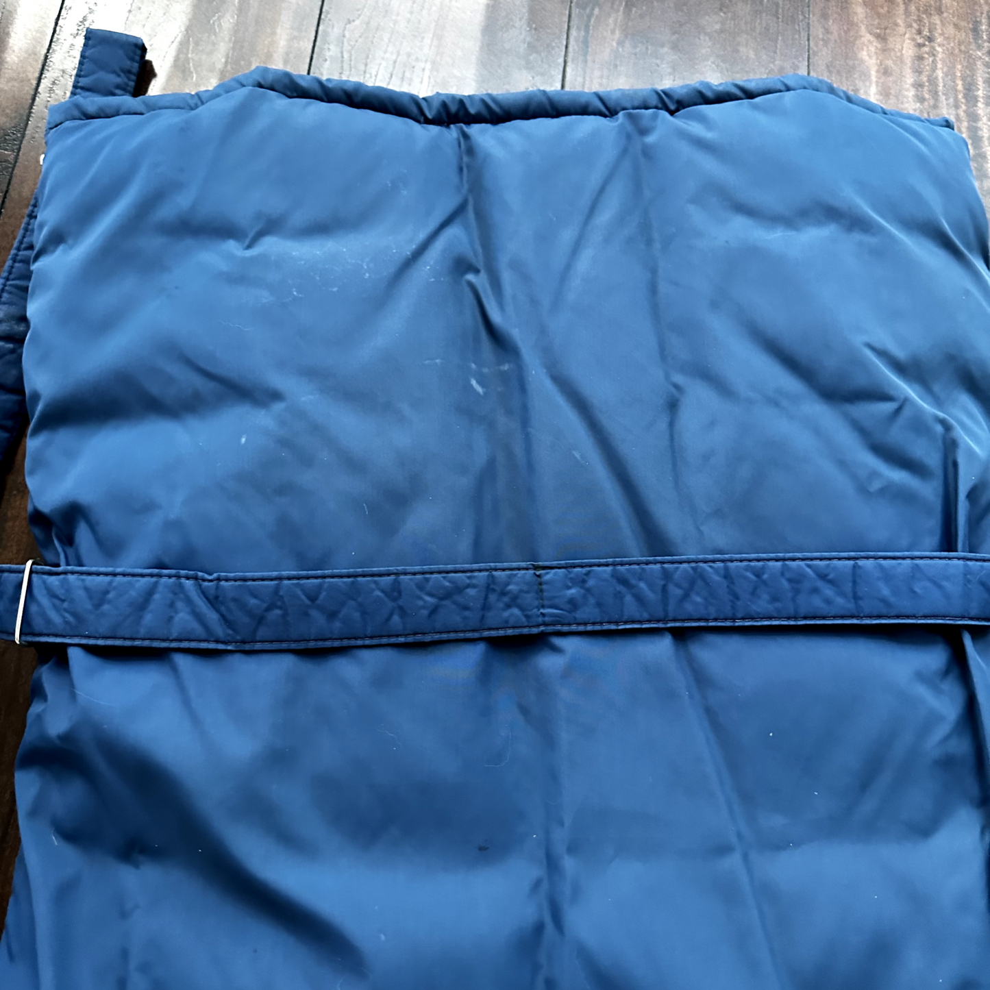 Vintage Tempco Goose Down Puffer Coat Mens S Blue Insulated Hooded Jacket