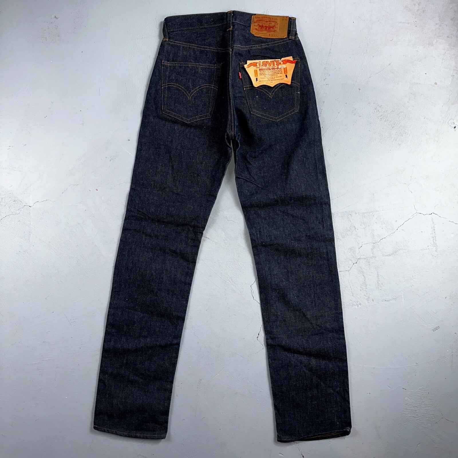 Levis 501 VTG 70s SS Deadstock Redline Selvedge Jeans XX 1966 29x36 Rare Dark DS