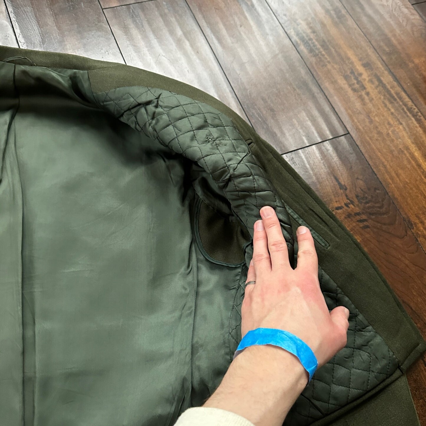 WWII Nurse Uniform Green Wool Cropped 1940s Vintage Jacket Air Force USA Talon