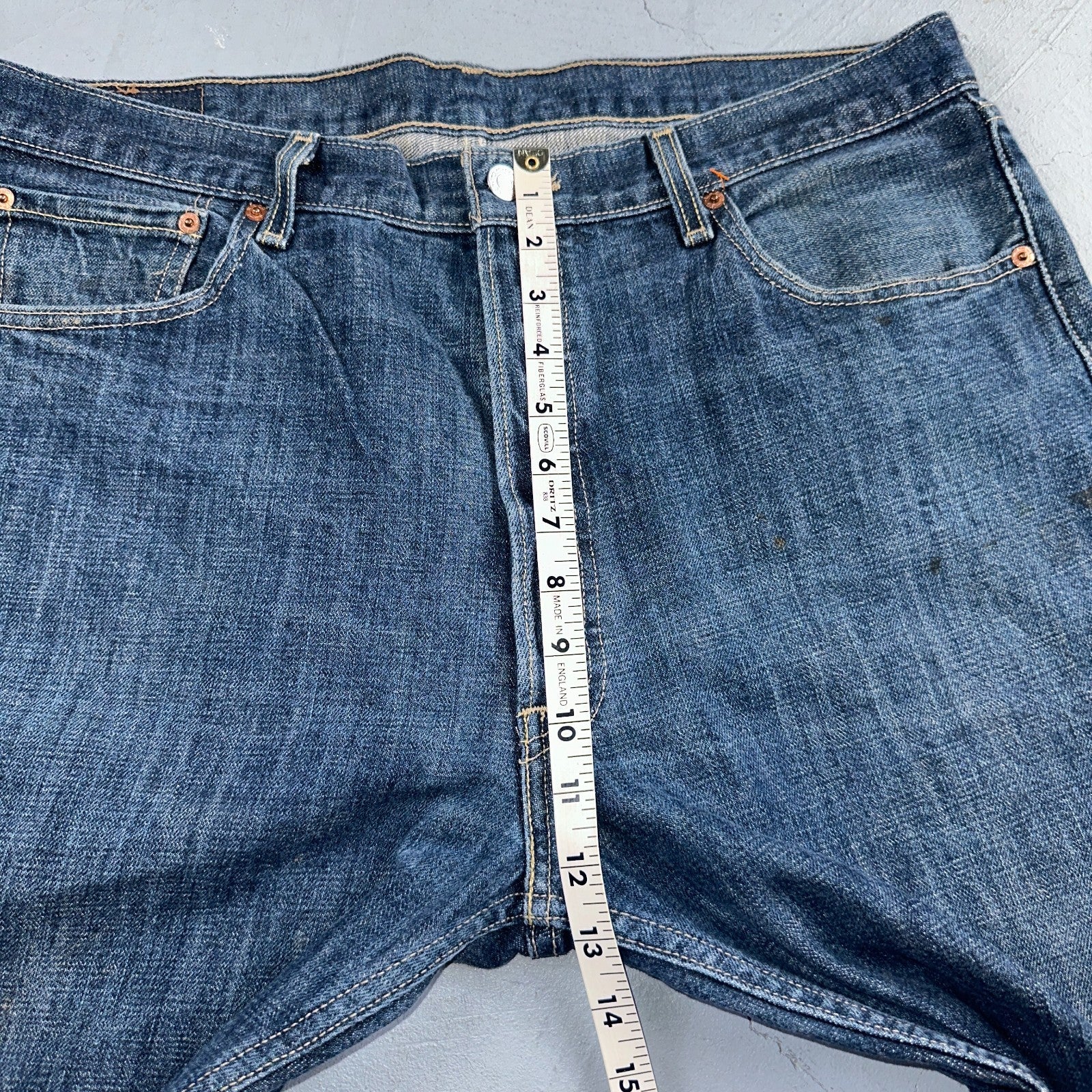 Levis 501 Vintage Y2K XX Straight Leg Jeans Blue Med Wash 38x32 Act 35x29