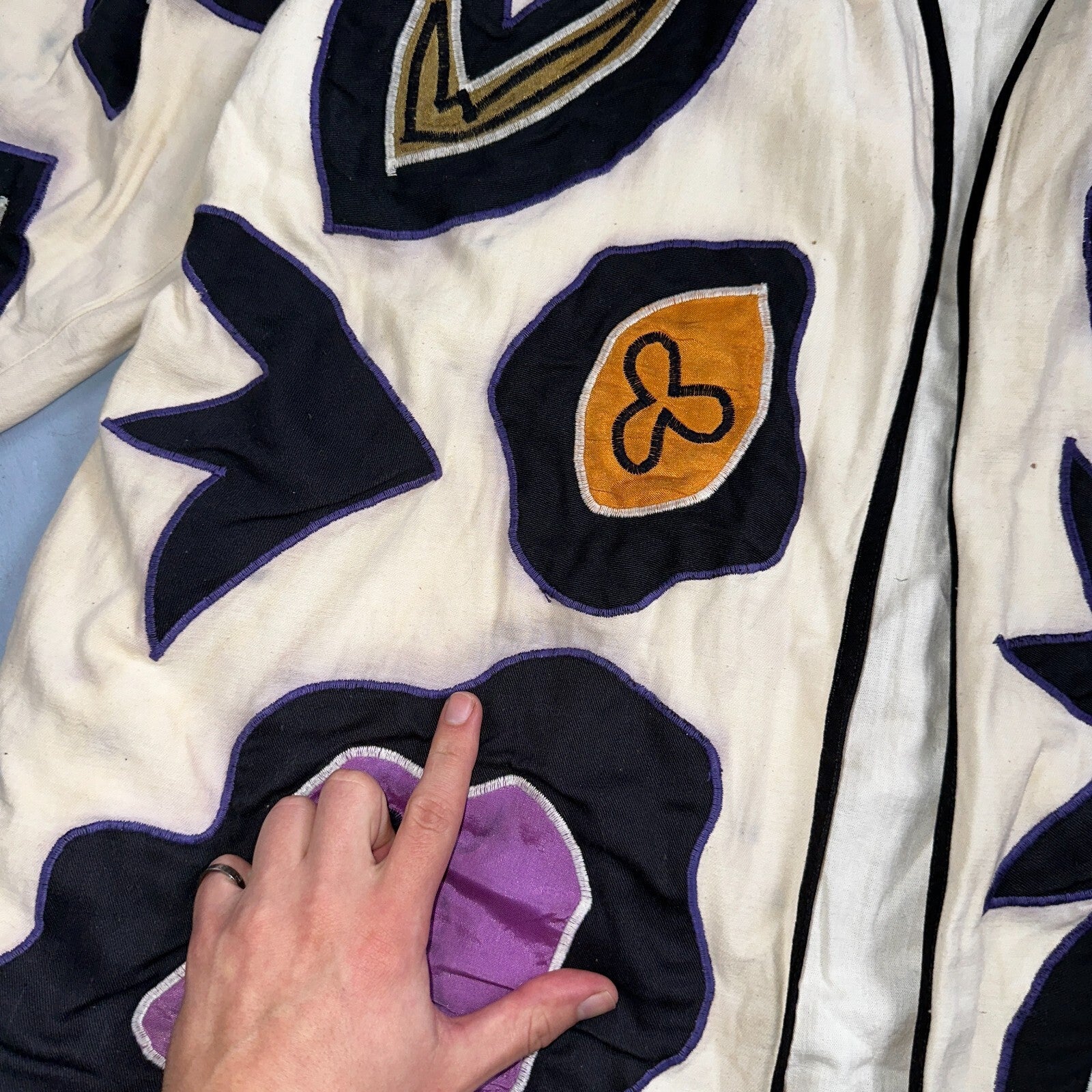 Victor Camarena Vintage 80s Cubist Patchwork Open Front Coat Hipster