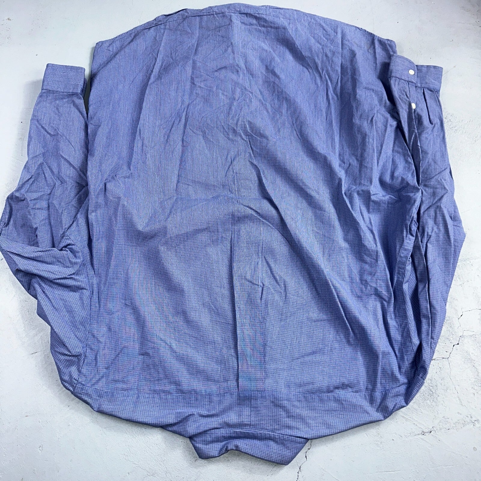 Ralph Lauren Polo VTG Button Down Shirt Men's L Blue Plaid Blake Two-Ply