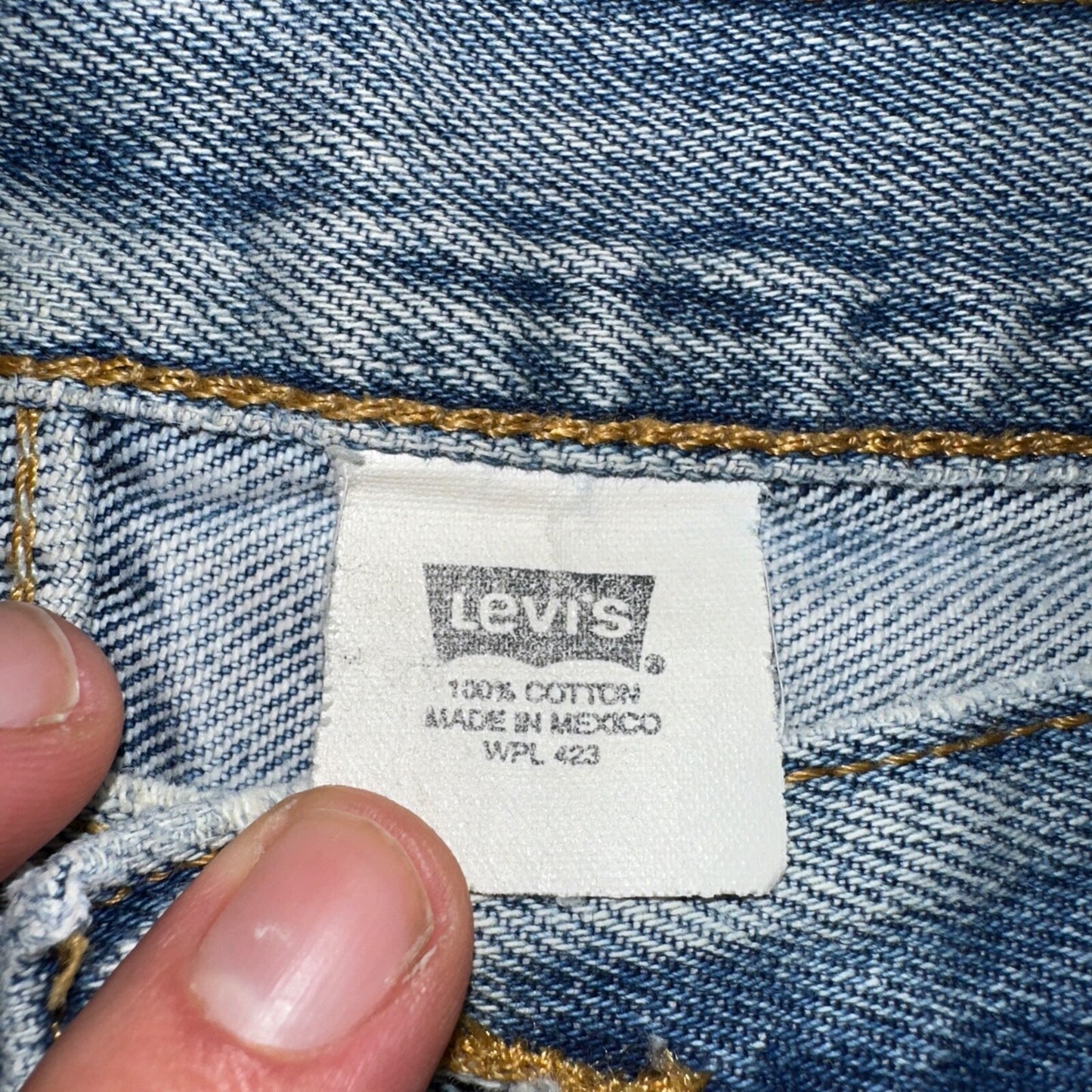 Levis 501 Vintage 90s Mexico Straight Leg Jeans 36x34 Y2K Light Wash Act 34x34