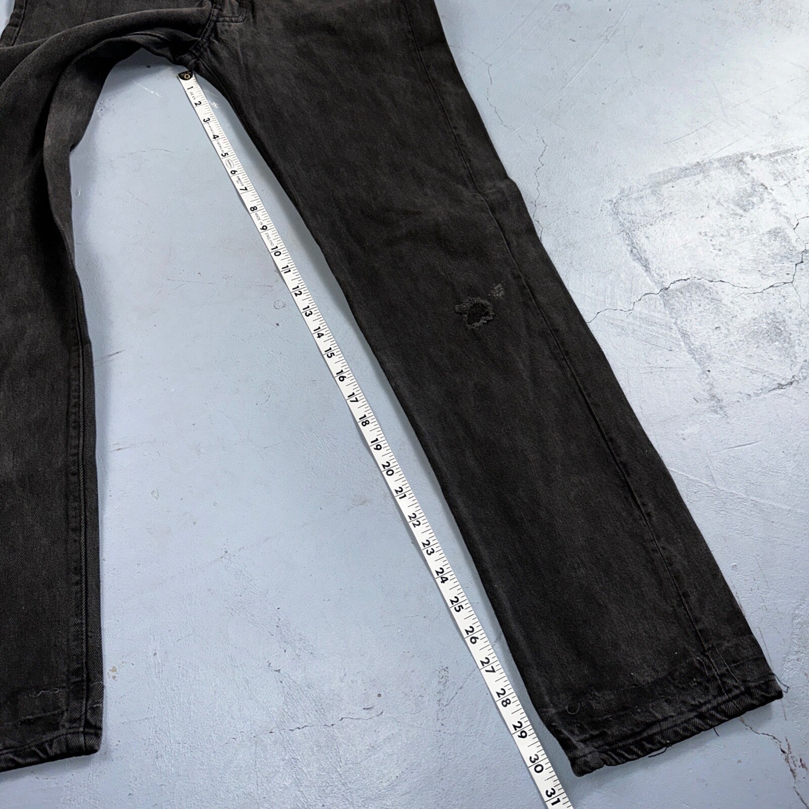 Levis 501 Vintage 80s USA XX Straight Leg Jeans Black Heavy Dark Dyed Act 28x31