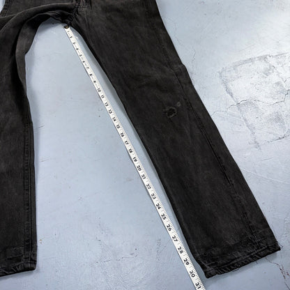 Levis 501 Vintage 80s USA XX Straight Leg Jeans Black Heavy Dark Dyed Act 28x31