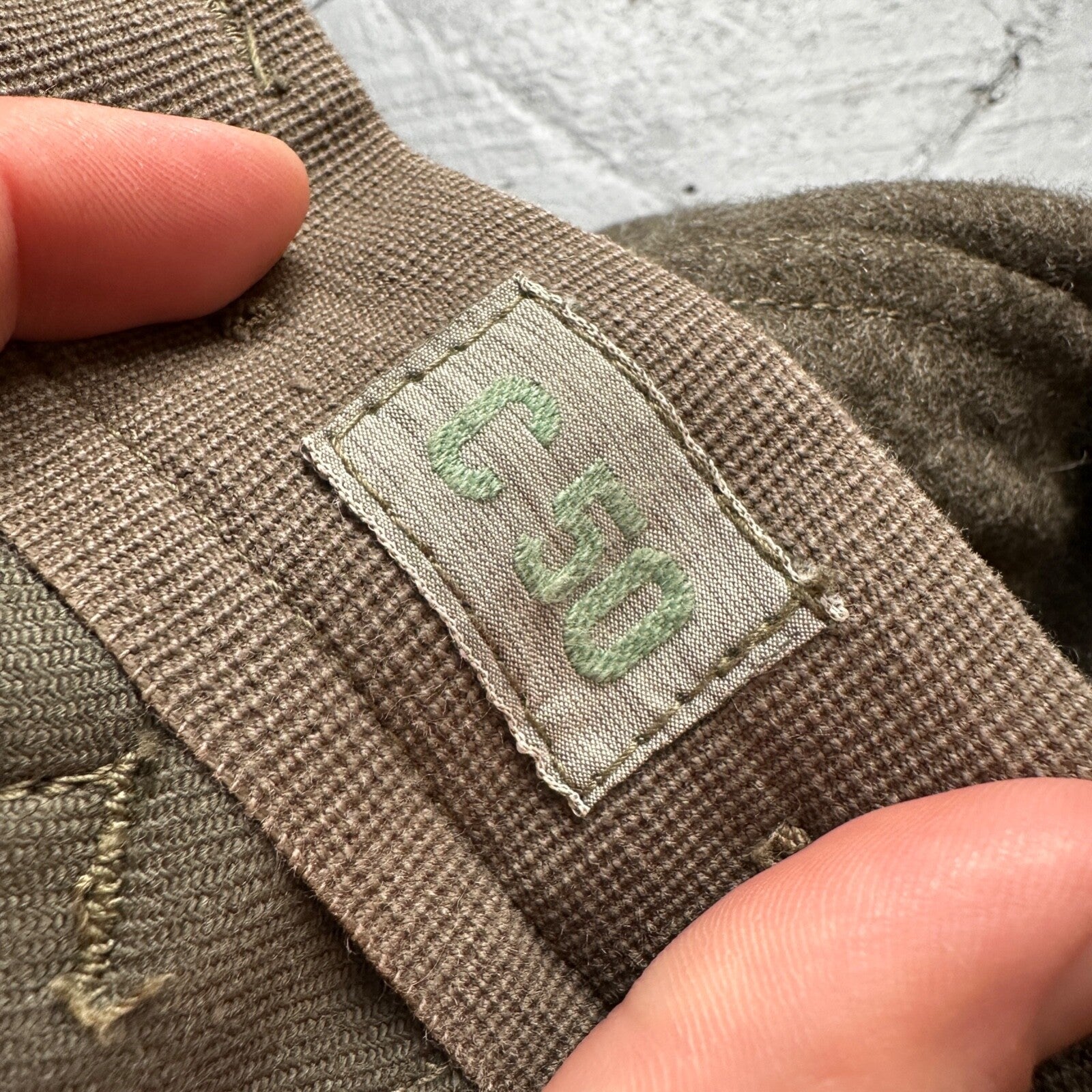 Vintage 1960s Swedish Army Wool Cargo Heavy Pants WWII Leather Straps 34x31