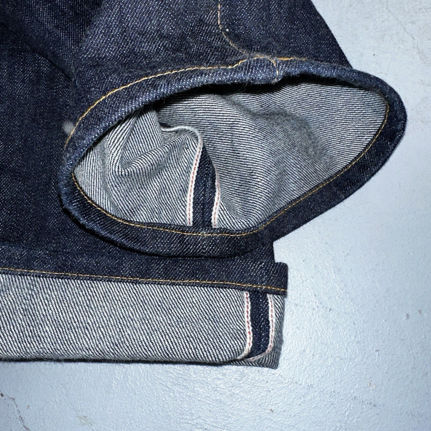 Double RL RRL Men’s Blue Denim Selvedge Jeans Slim Redline USA 31x32 Dark!