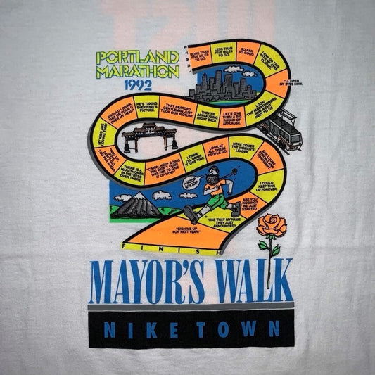 Vintage Nike T Shirt USA Rare Mayor Walk 90s Hike Nike Portland Oregon Run 