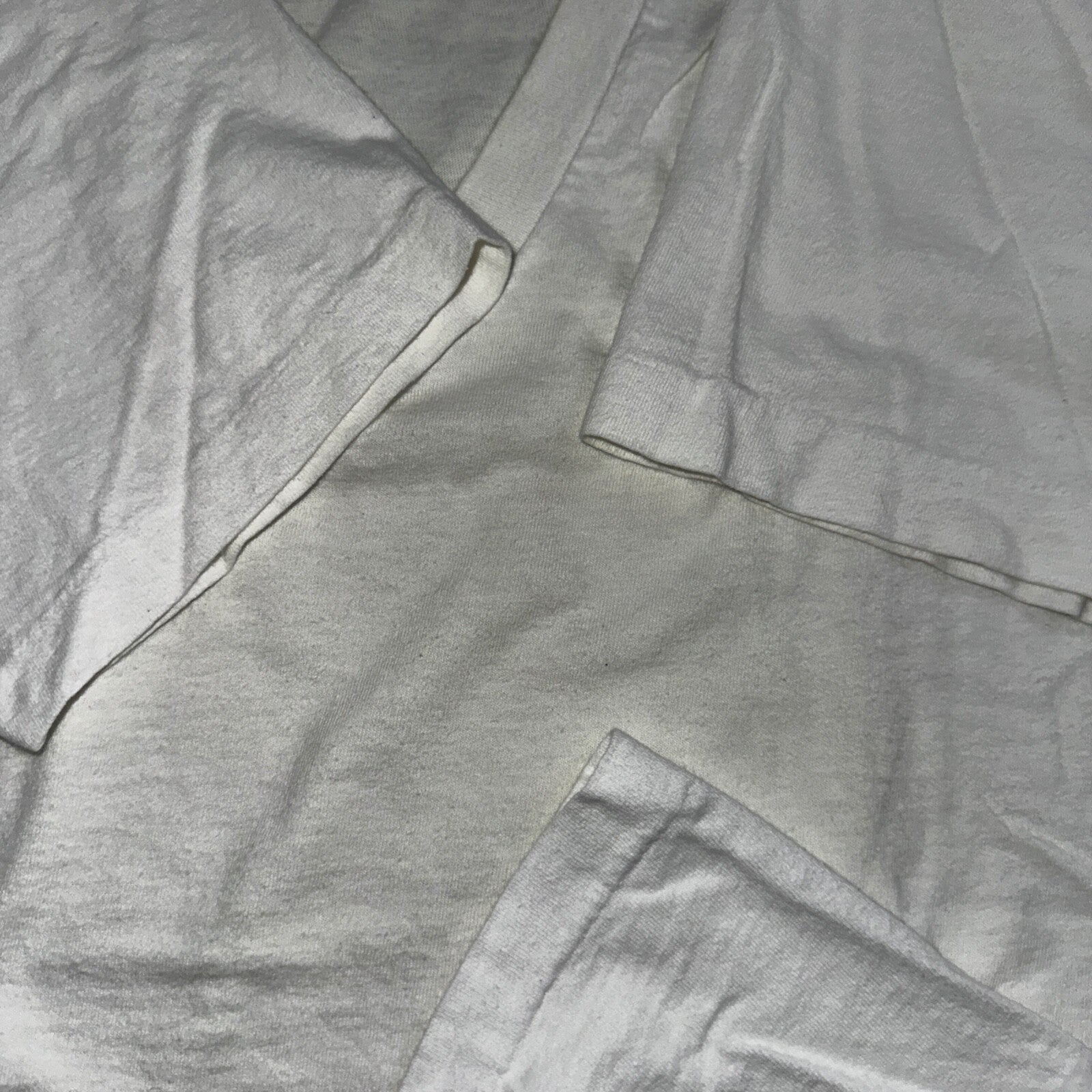 Hanes 90s V Neck Single Stitch VTG T Shirt Blank White Basic Undershirt Classic