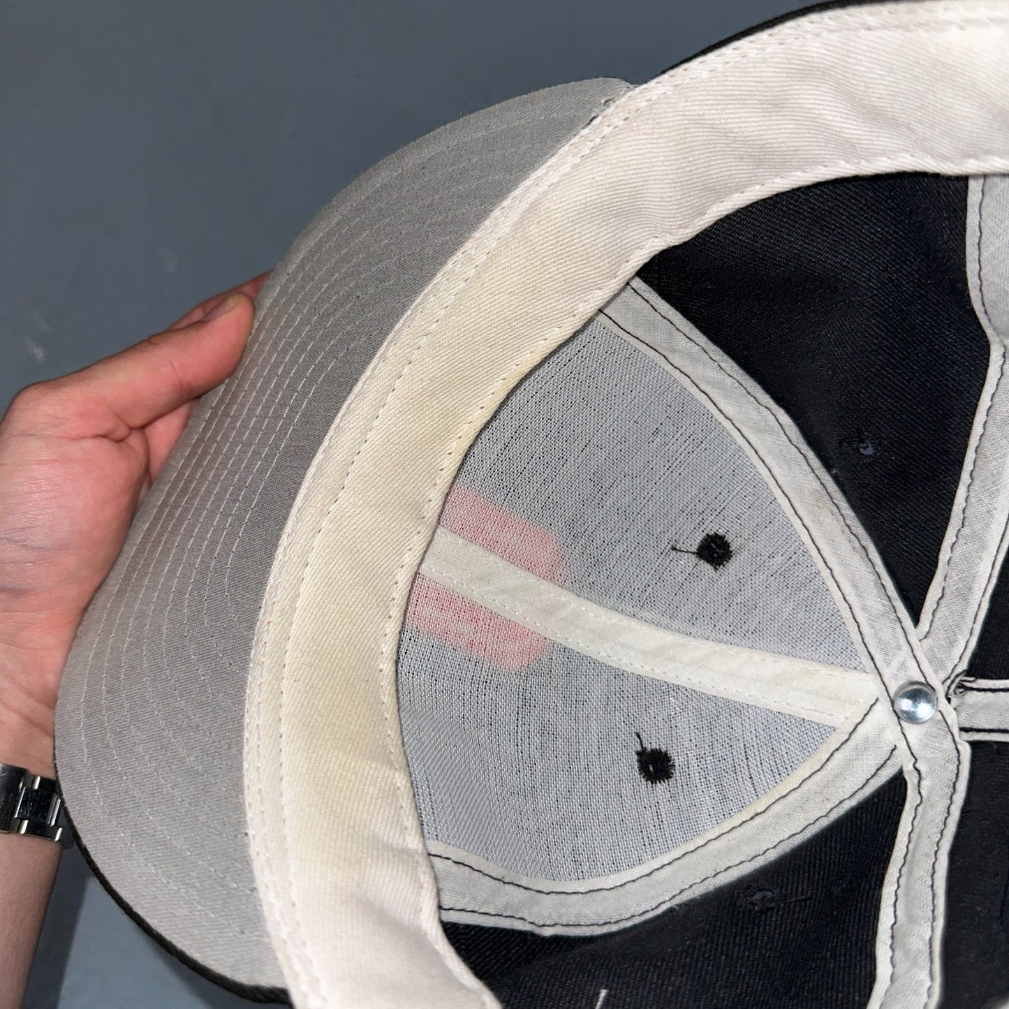 VTG Oregon State Beavers Hat Black Orange Fitted 7 3/8 USA Made OSU Classic Cap