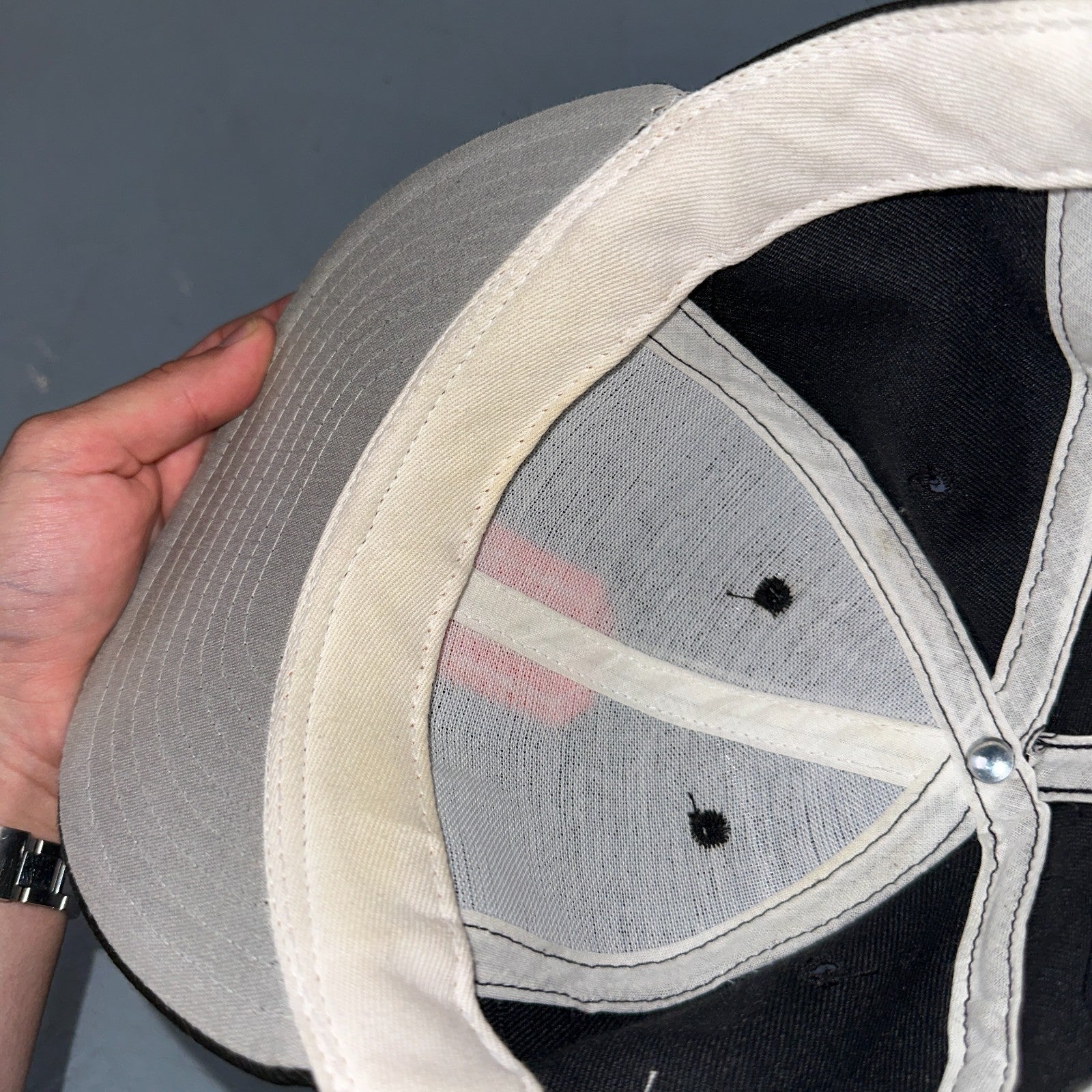 VTG Oregon State Beavers Hat Black Orange Fitted 7 3/8 USA Made OSU Classic Cap