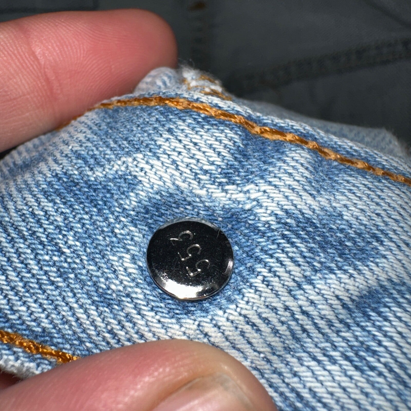 Levis 501 Vintage 90s USA XX Straight Leg Jeans Blue Light Wash 30x34 Act 28x29