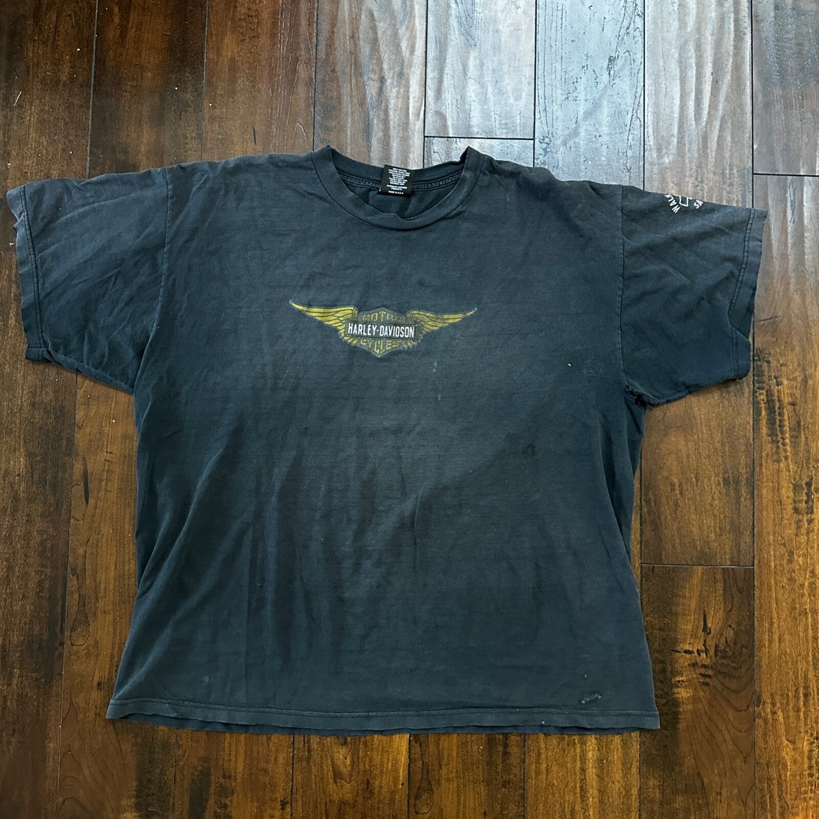 HARLEY DAVIDSON USA VTG T Shirt Salem Oregon Walkers Cycle Bike 90s Y2K Faded