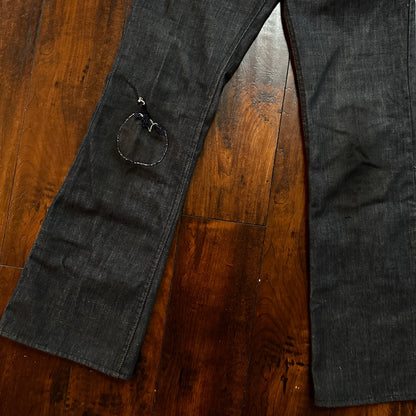 VTG 1970s Levis Red Tab 517 Talon Zipper Black 26x31 Boot Cut 70s 501 Rare