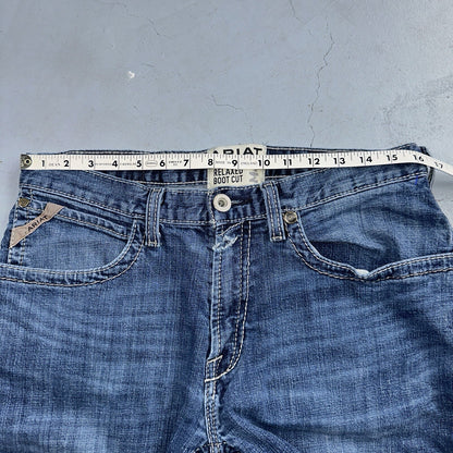 Ariat Jeans Mens 33x34 Blue M4 Boot Cut Relaxed Coltrane Jeans Denim Medium Wash