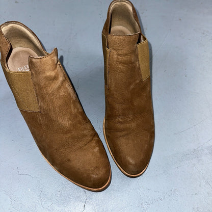 Eileen Fisher Vero Cuoio Evan Tan Soft Leather Ankle Booties Boots Size 9.5