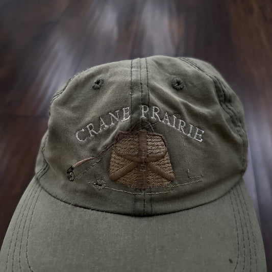 Crane Prairie Vintage Hat Cap Snapback 80s Fish Swimming Hunting Travel Fishing