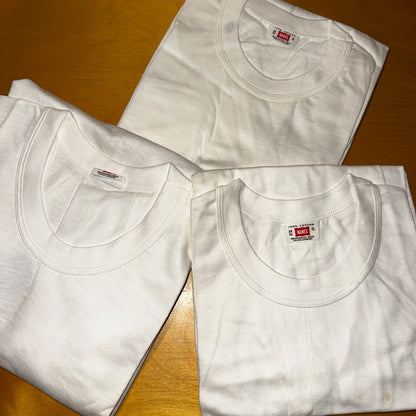 1960s Hanes Vintage White Blank T Shirt Mens Rockabilly Lot Of 6 Pack 60s 50s