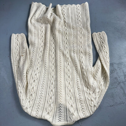 Vintage Wintuk Off White Cardigan Granny Sweater Button Front Orlon Acrylic Long