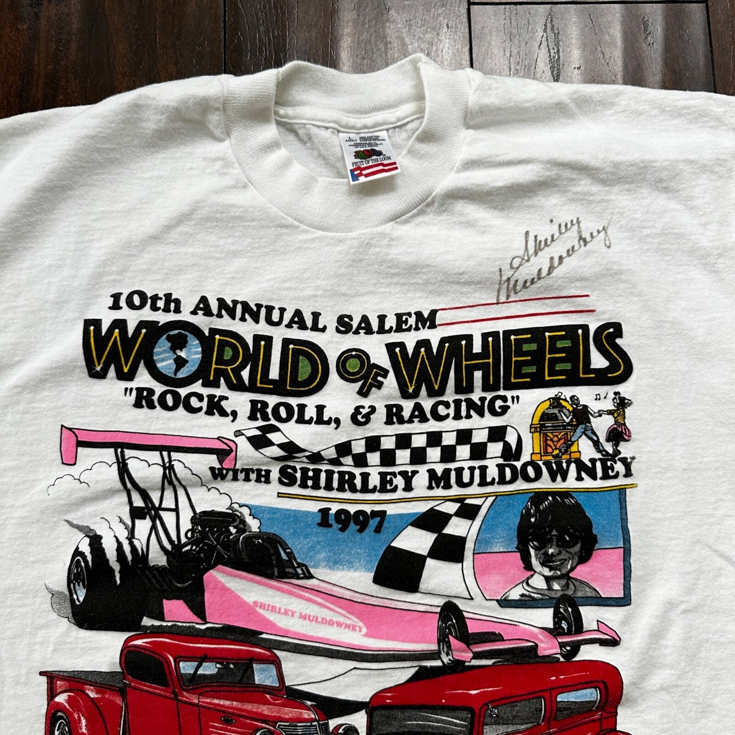 Muscle Cars Portland Oregon VTG T Shirt 90s PDX 1997 Salem Rock Racing Nascar