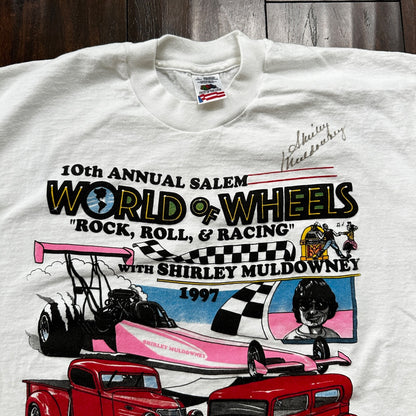 Muscle Cars Portland Oregon VTG T Shirt 90s PDX 1997 Salem Rock Racing Nascar