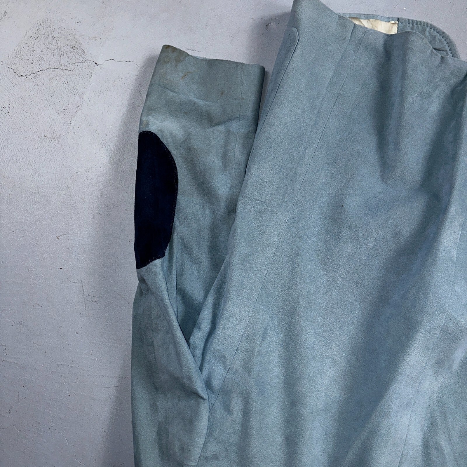 VTG Mens Suit 42 Jacket Sport Coat Rockabilly 60s 70s Suede Blue Disco Lebaron