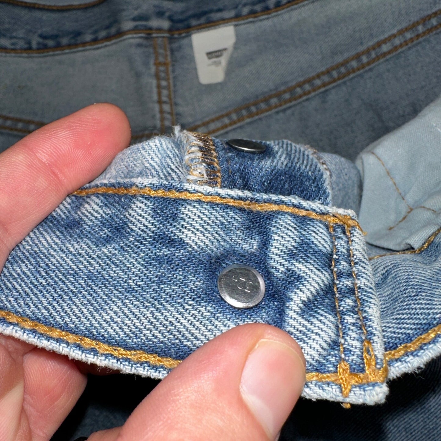 Levis 501 Vintage 90s Mexico Straight Leg Jeans 38x30 Y2K Light Wash Act 37x29