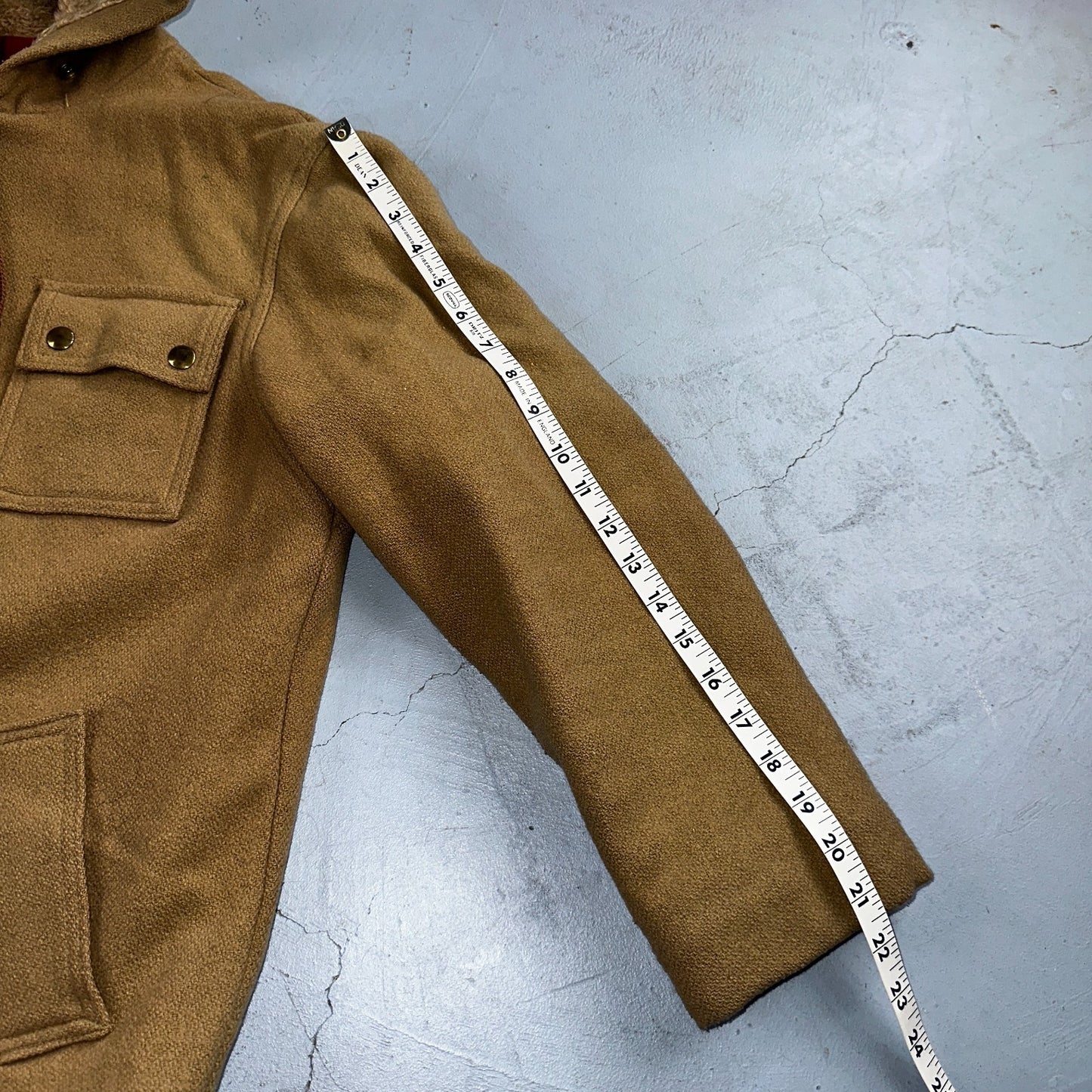 McGREGOR Sportswear VTG Sz 38 Wool Lined Hooded Field Ranch Jacket Coat 60s 70s