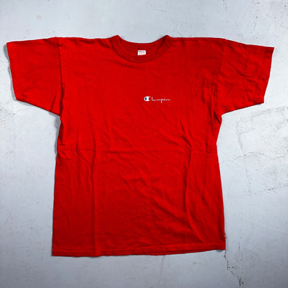 Champion USA Blank 1980s VTG T Shirt 80s Gym Basic Sports Track Simple Rare XL