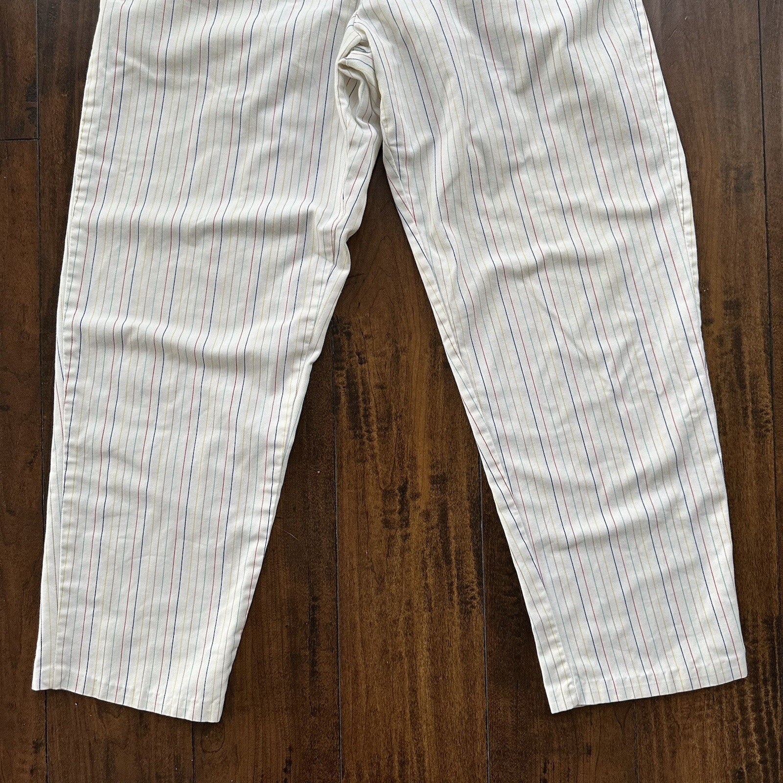 Rainbow Stripes Trader Bay Pants Relaxed Chino Chill Rockabilly 70s 80s Party