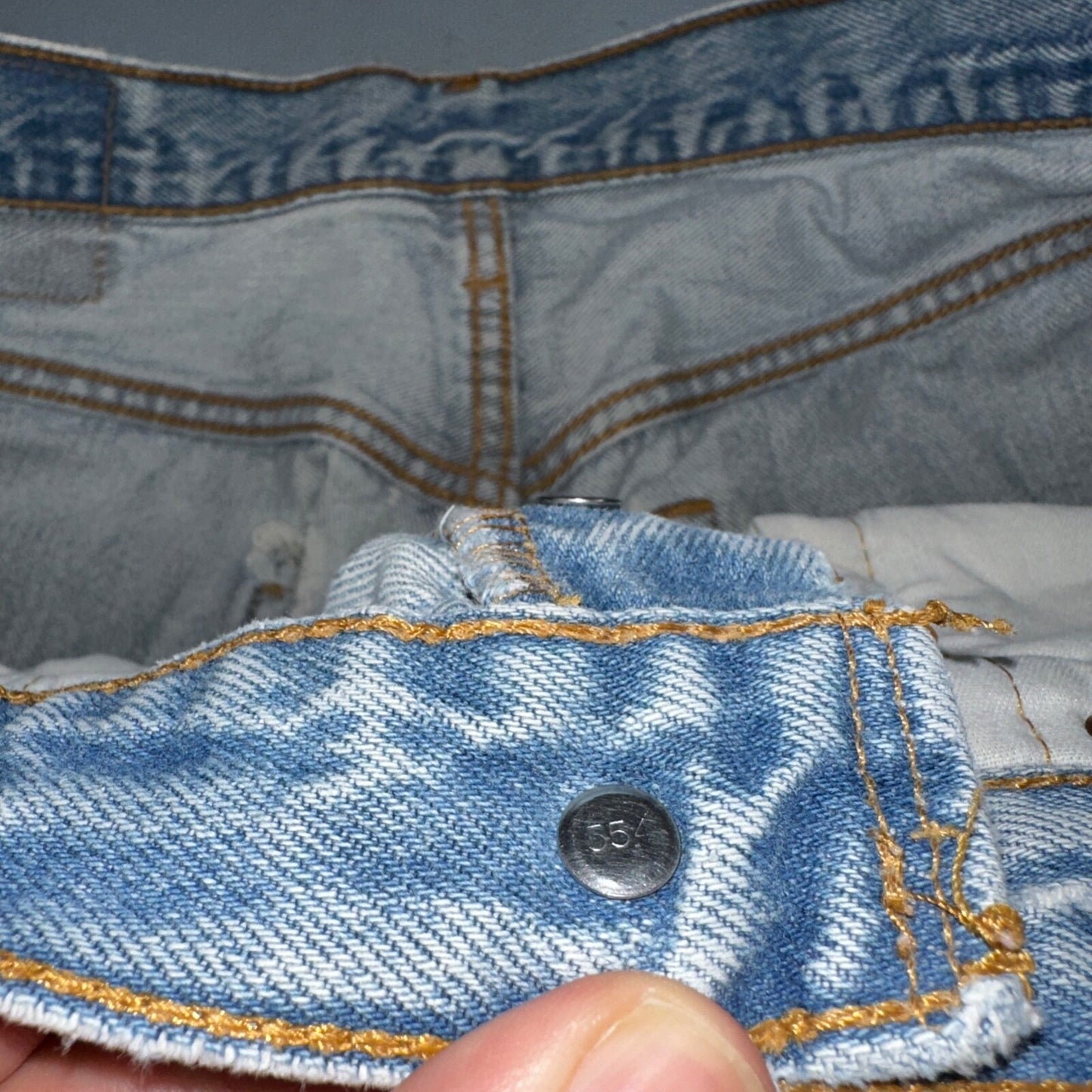 Levis 501 Vintage 90s USA XX Straight Leg Jeans Blue Med Wash 34x36 Act 31x31