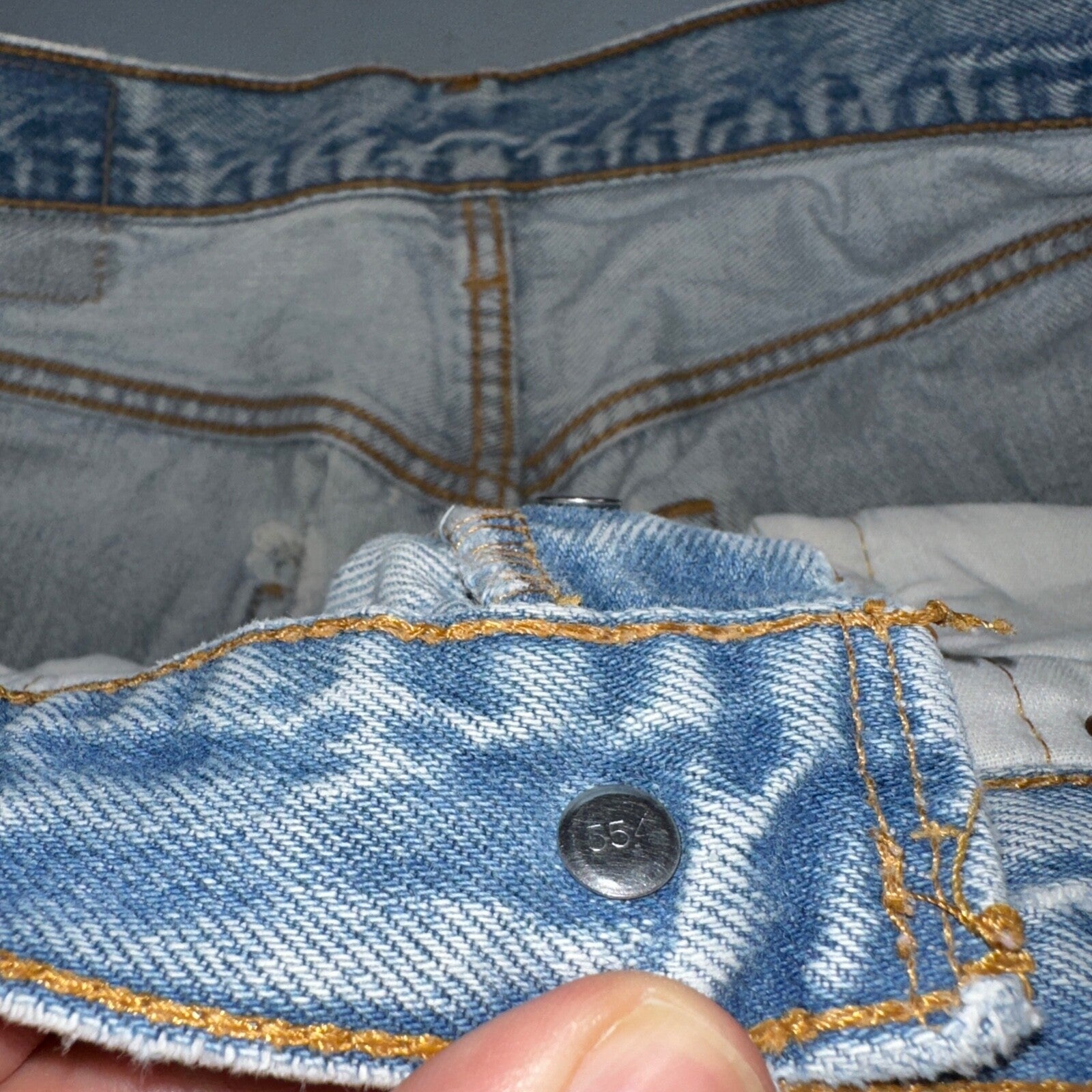 Levis 501 Vintage 90s USA XX Straight Leg Jeans Blue Med Wash 34x36 Act 31x31