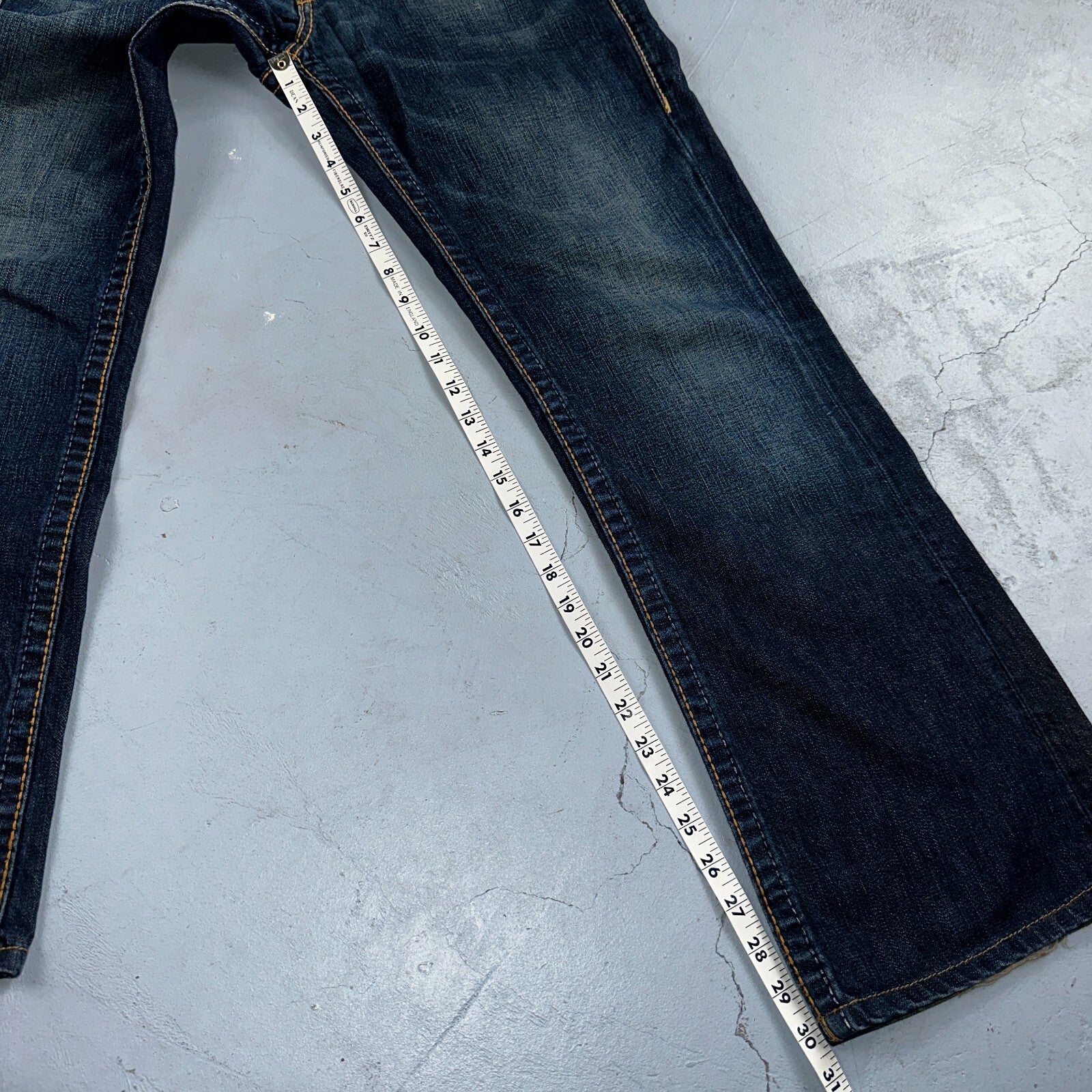 True Religion VTG Billy Big T Blue Jeans Bootcut Y2K Made USA Sz 30 (32x30)