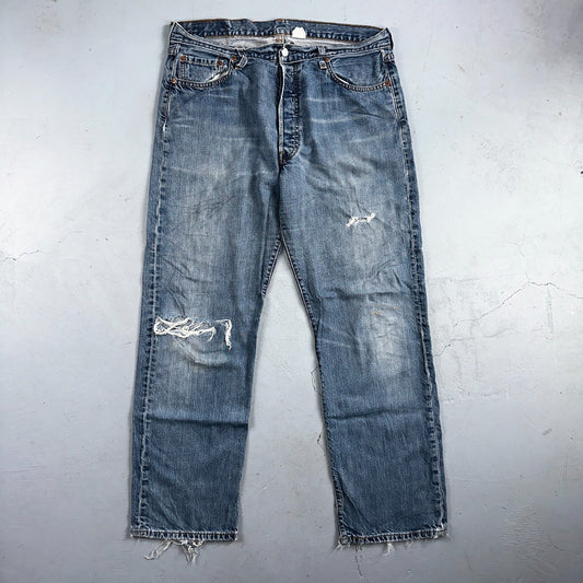 Levis 501 Vintage Y2K 90s XX Straight Leg Jeans Blue Light Wash 36x32 Act 35x31