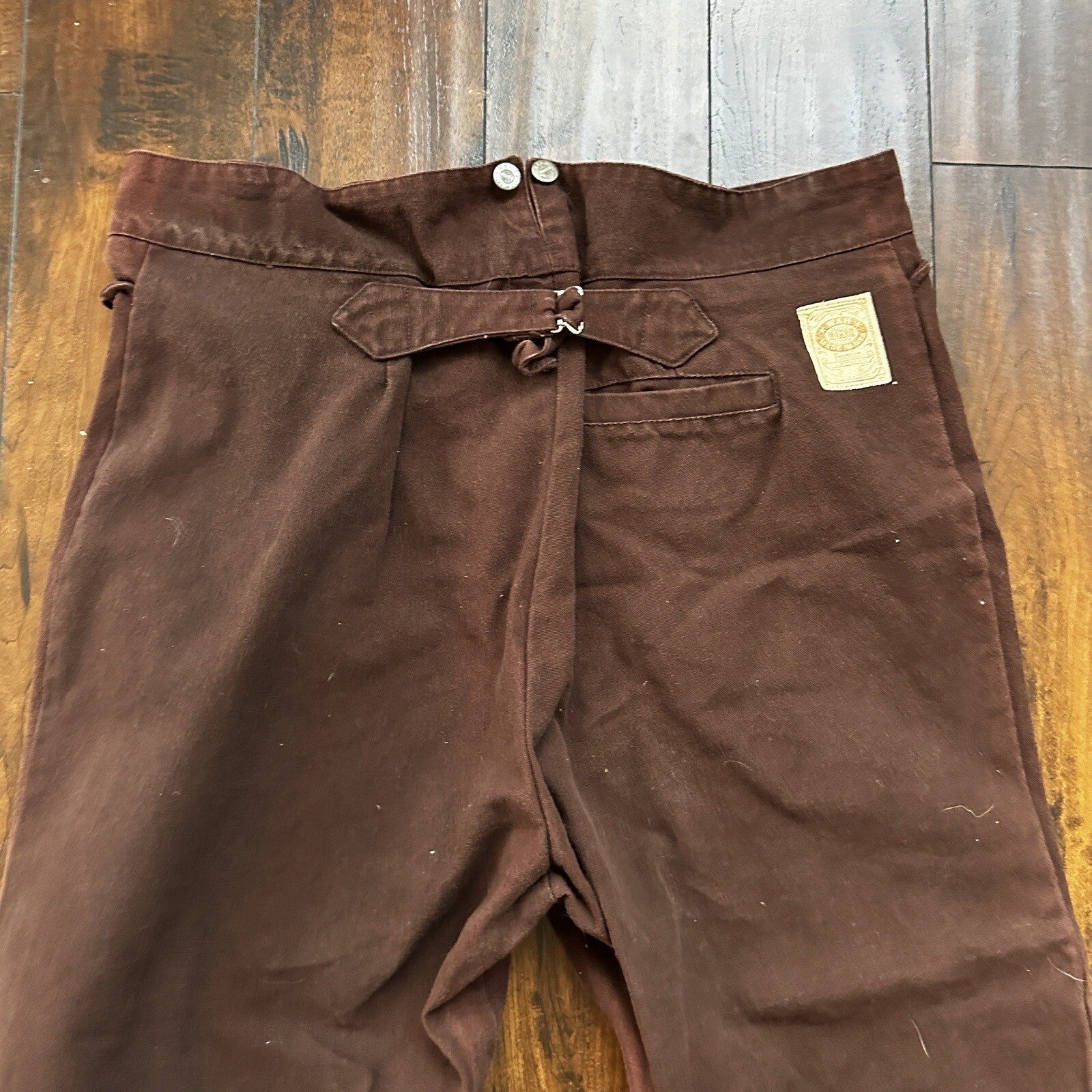 VTG Mens Frontier Maker USA Outdoor Pants Buckleback Cowboy 42 Brown Western