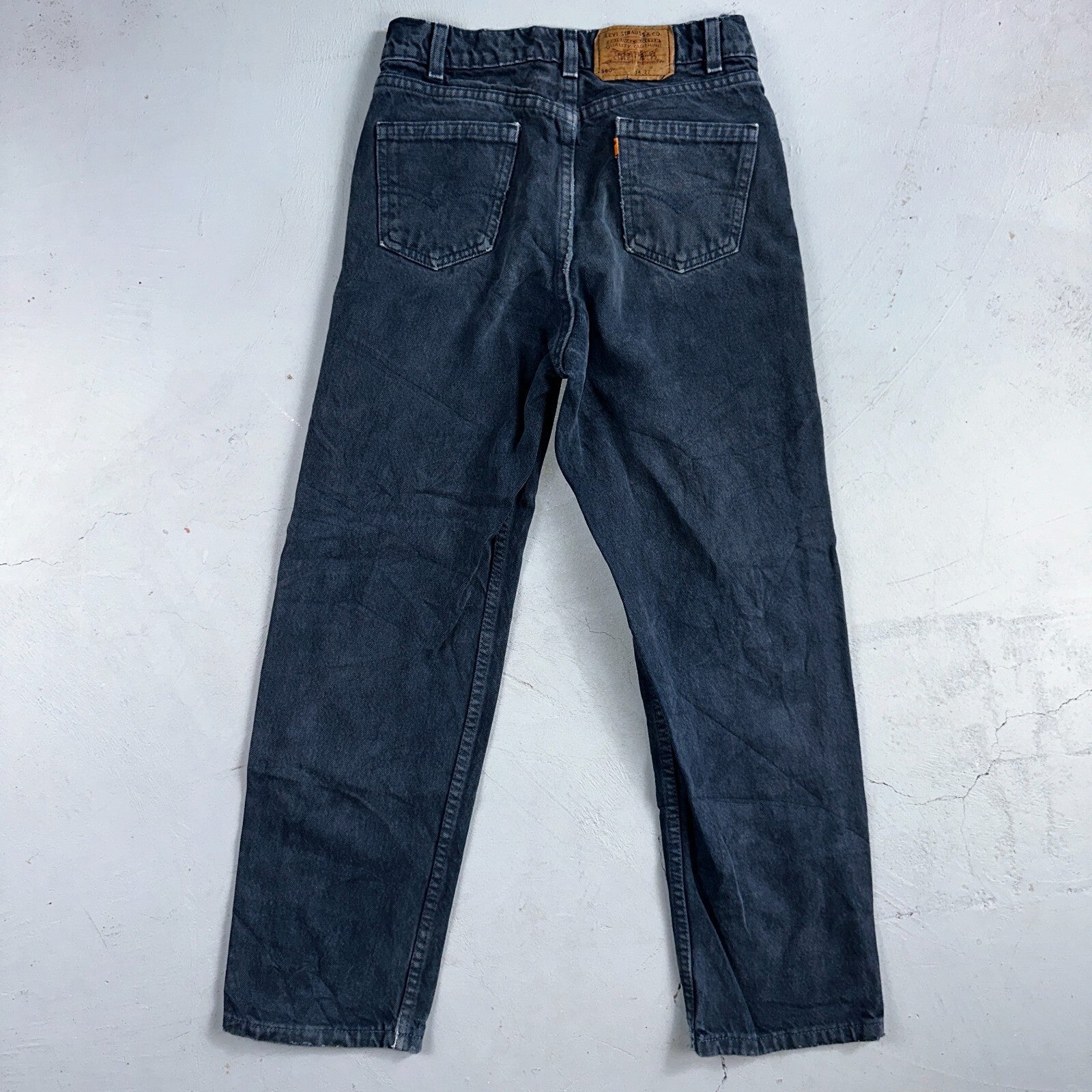 Levis 560 VTG Jeans Womens 14 Blue Wash Loose Straight Orange Tab Denim 25x26