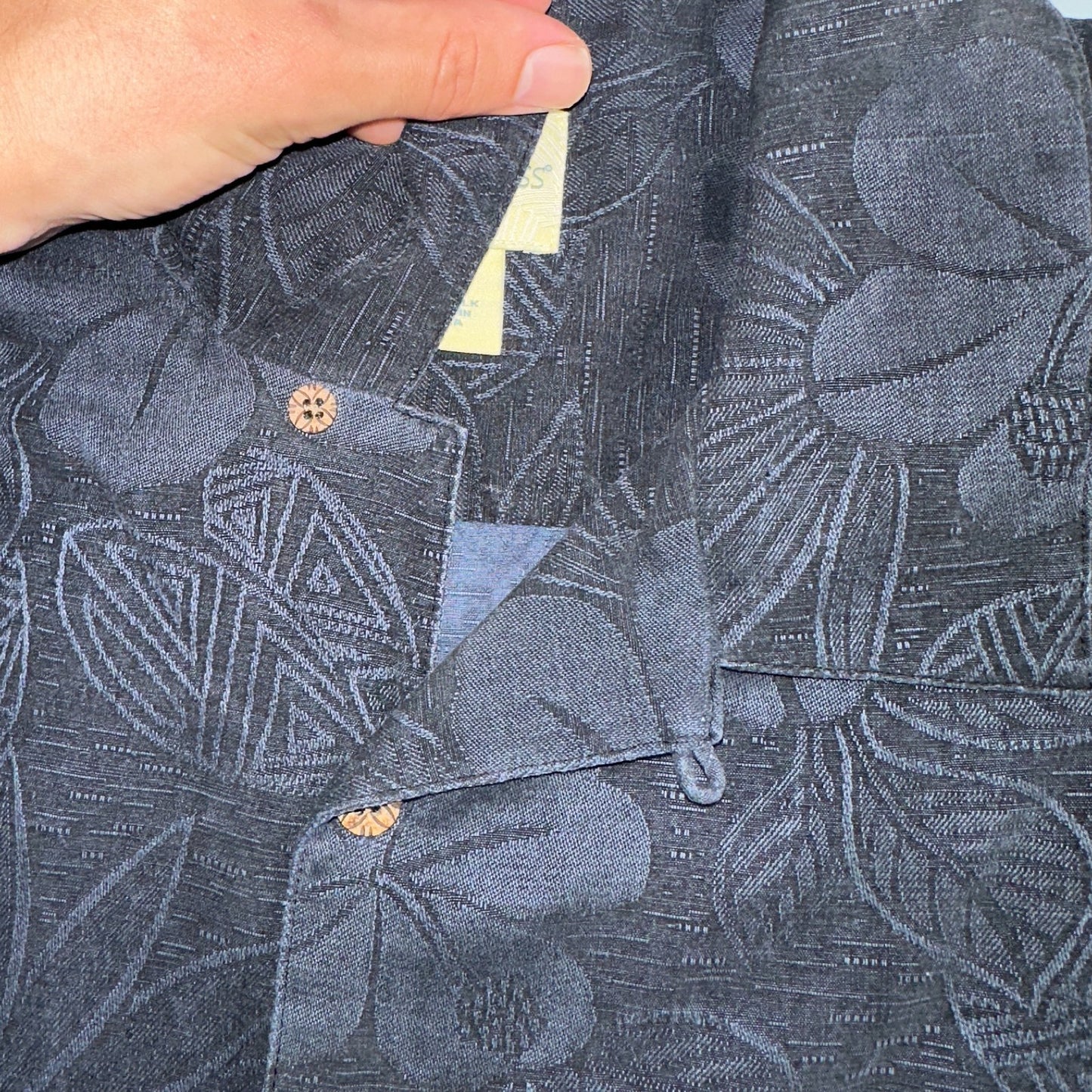 Joseph & Feiss Silk Shirt Mens XXL Short Sleeve Button Up Floral Camp Black Gray