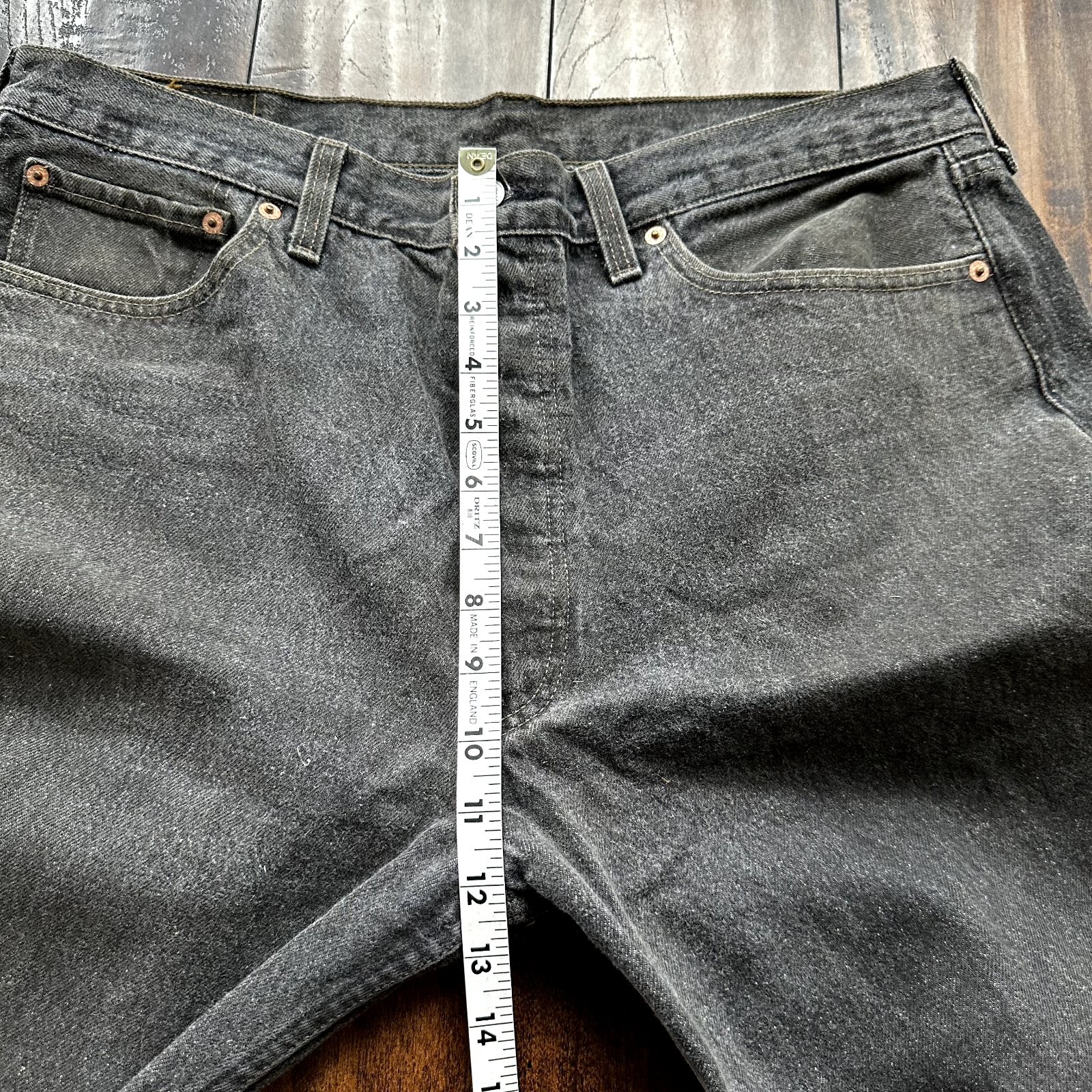 Vintage Levis 501 Button Fly 90s Tag Jeans Black Gray 80s 38x34 Act 35x32