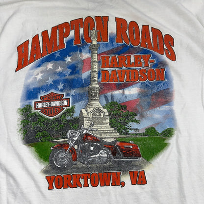 Harley Davidson Yorktown Hampton VTG T Shirt Motorcycle Bike Graphic Y2K Ride