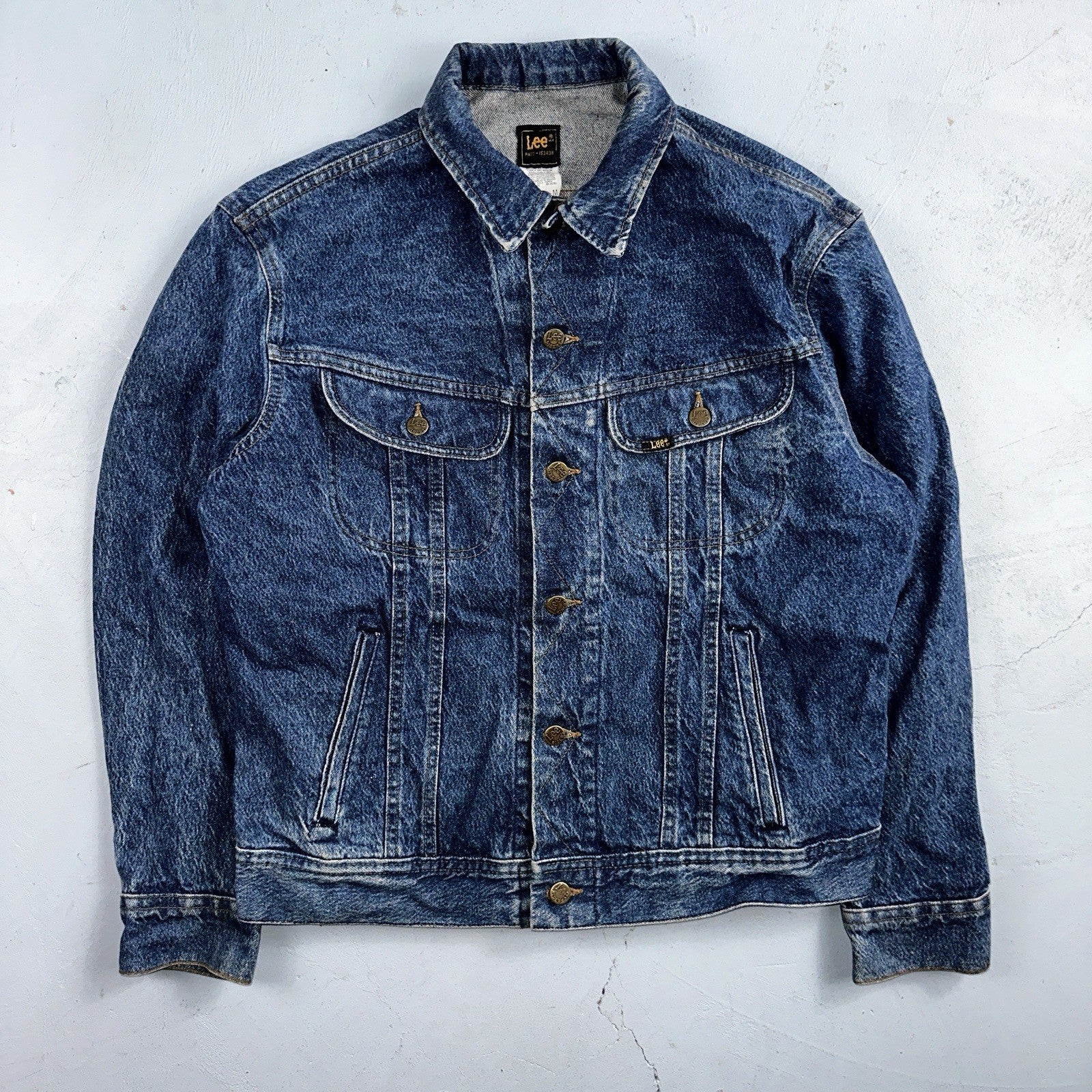 Vintage Lee Denim Jacket 40 M Western Bike Ride Cowboy Ranch Farm 153438 Jean