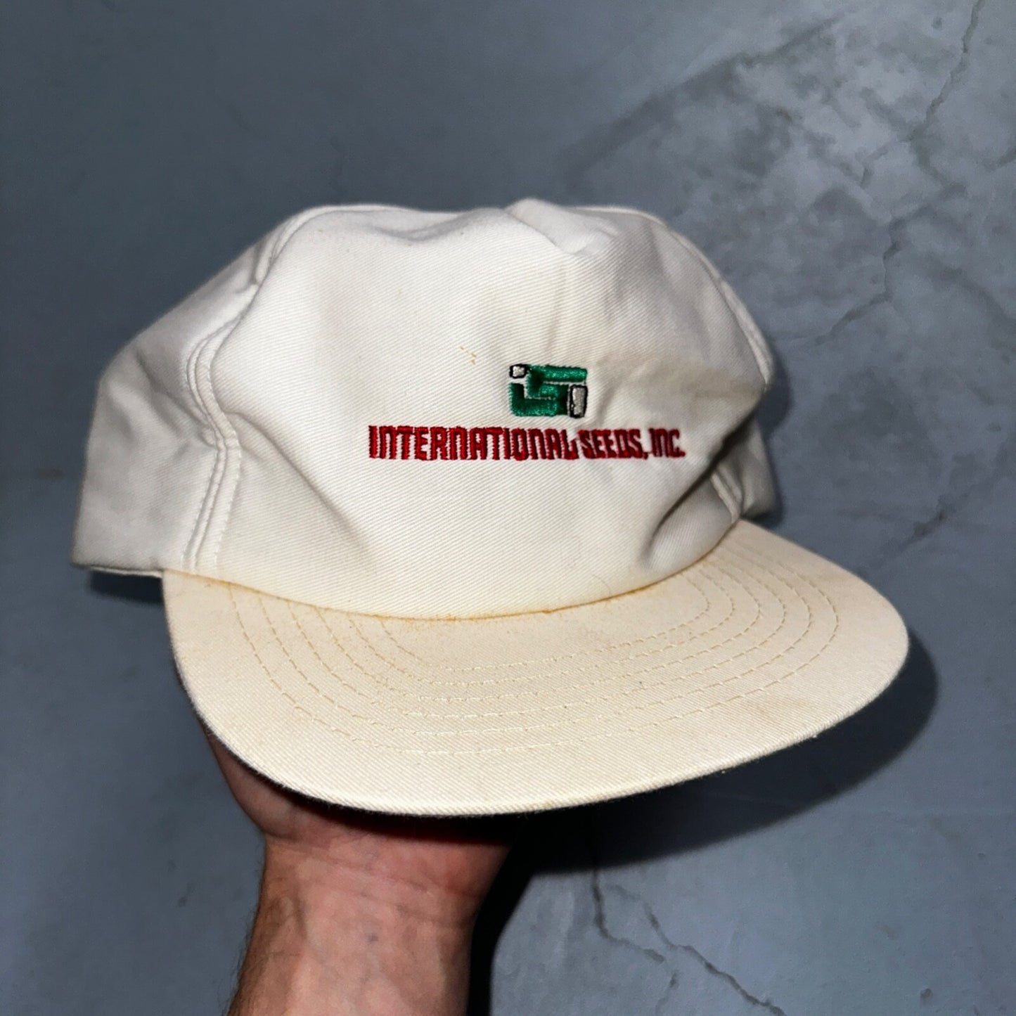 International Seeds VTG Hat Cap Snapback 80s Farming Trucker Basic Crunchy