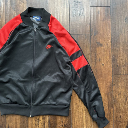 Vintage 1985 Nike Air Jordan Jacket Bred Chicago L RARE Black Red Japan 80s