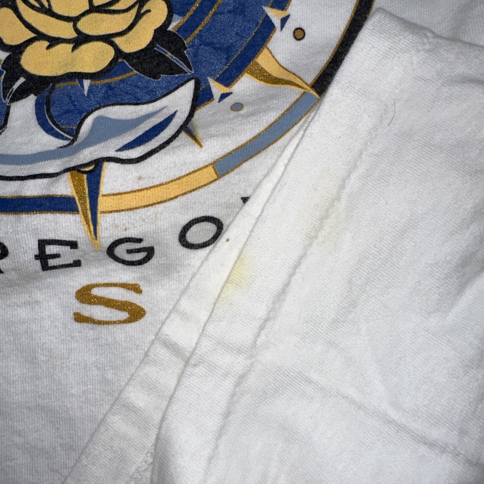 Oneita Portland Oregon 90s VTG T Shirt Single Stitch Compass Hiking Rose 1997