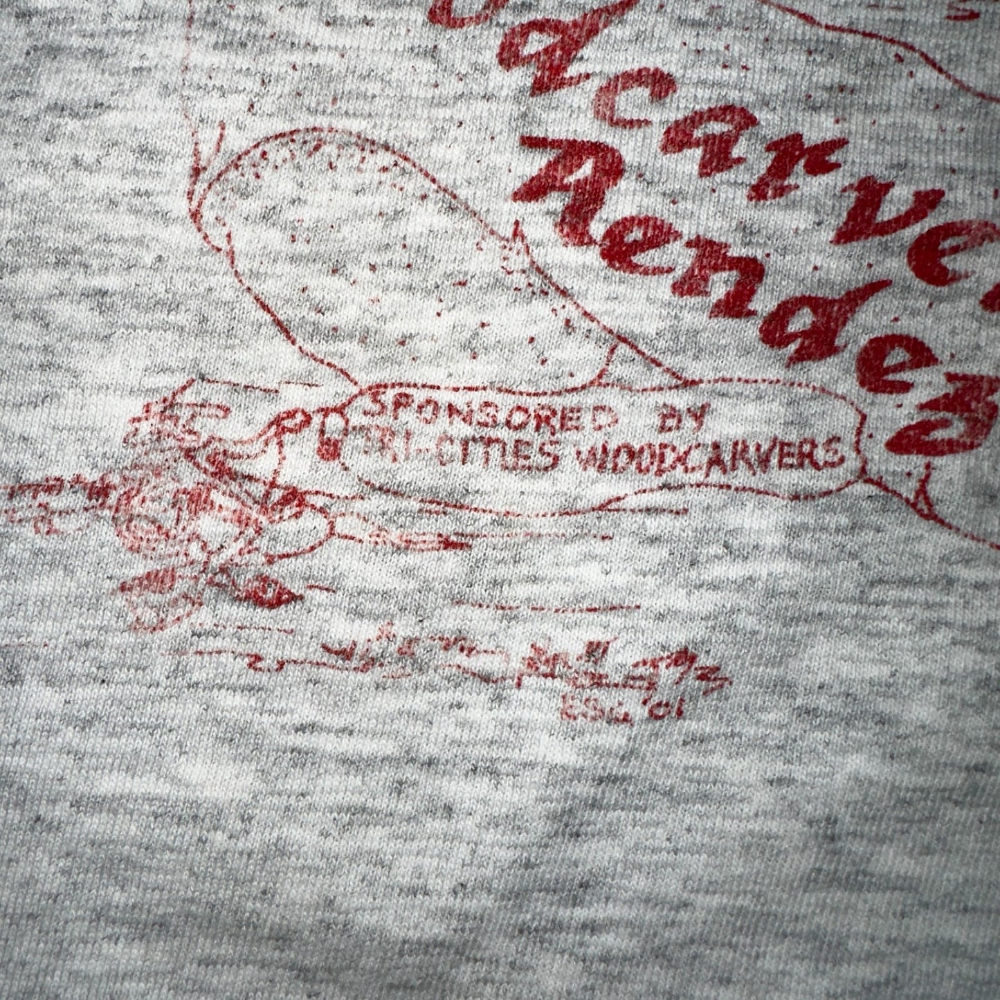 Wood Carvers VTG T Shirt Hot Girl Anime Cartoon Funny Humor Work Hard XL