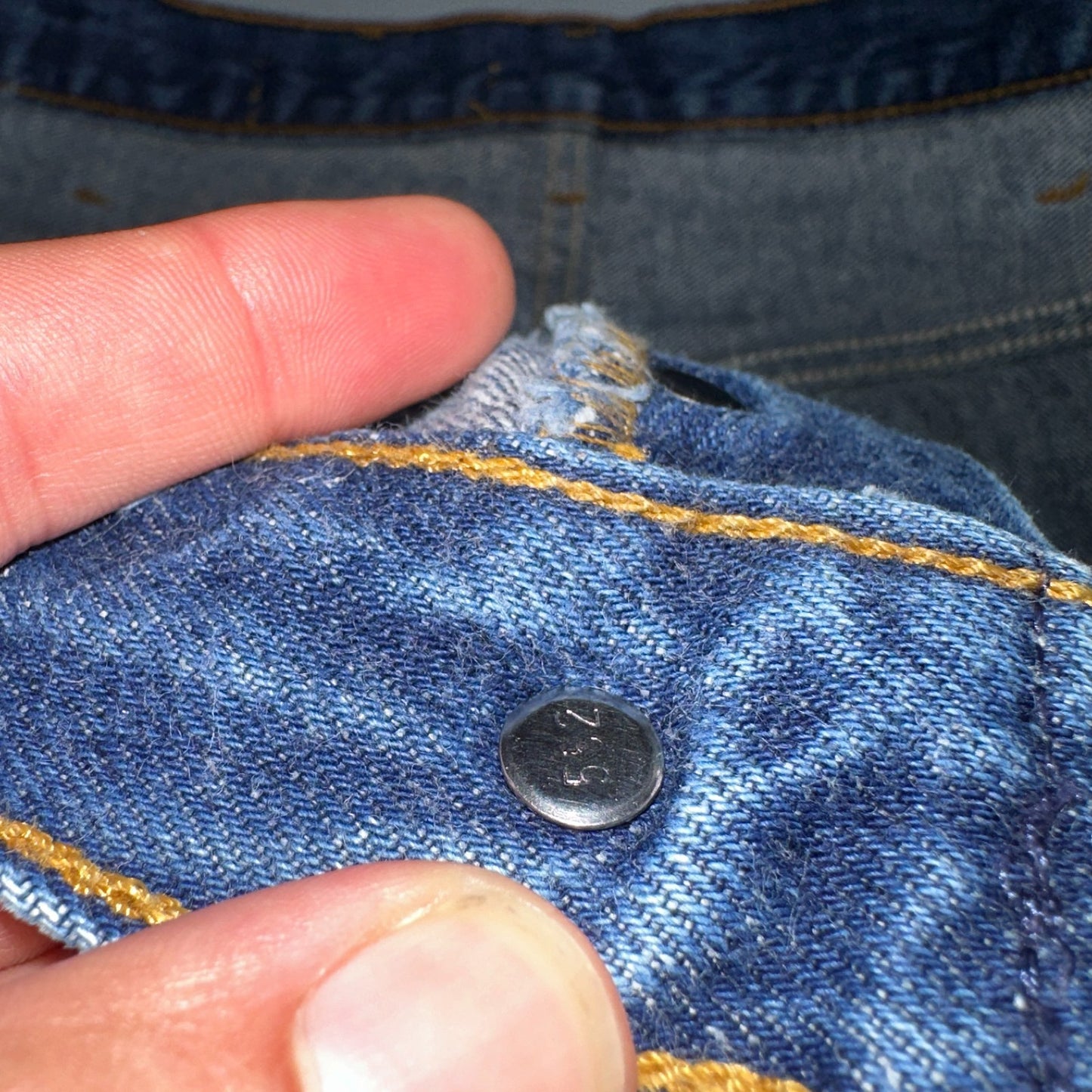 Levis 501 Vintage 80s USA XX Straight Leg Jeans Blue Med Wash 42x33 Act 37x28