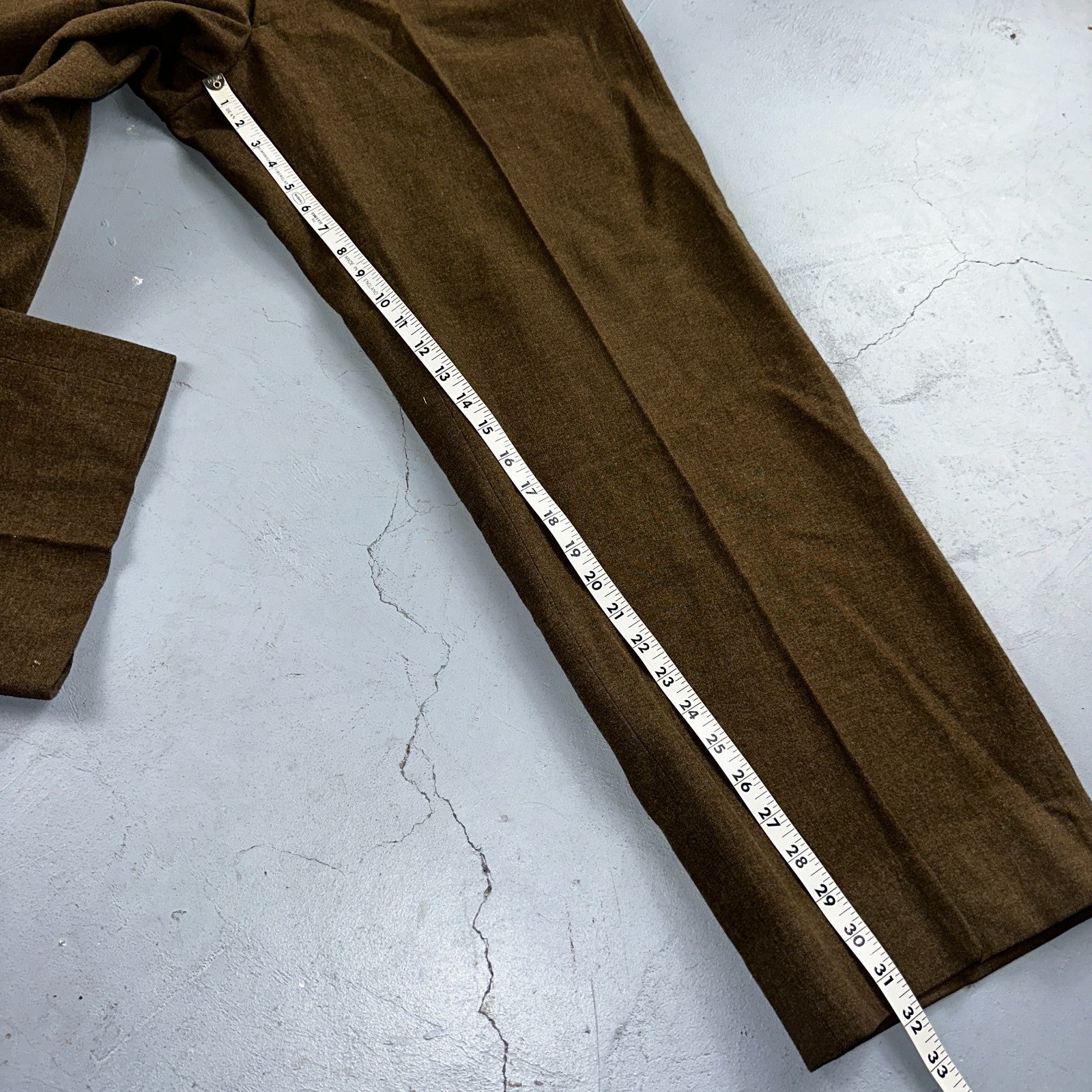 Vintage 40s US Army WWII Field Wool Trousers Pants Mens 34x33 OD-33 Military
