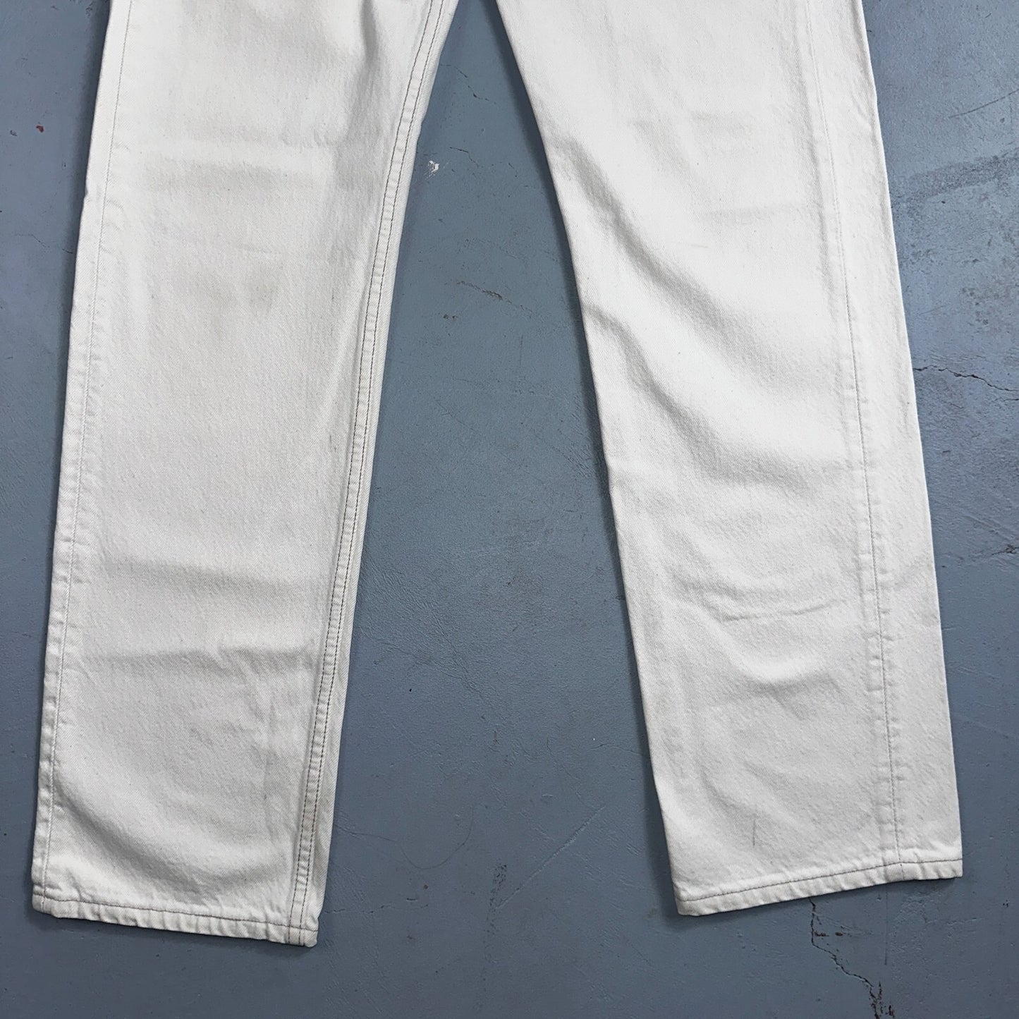 Levis 501 Vintage 90s USA XX Straight Leg Jeans White Light Wash 31x32 Act 30x30