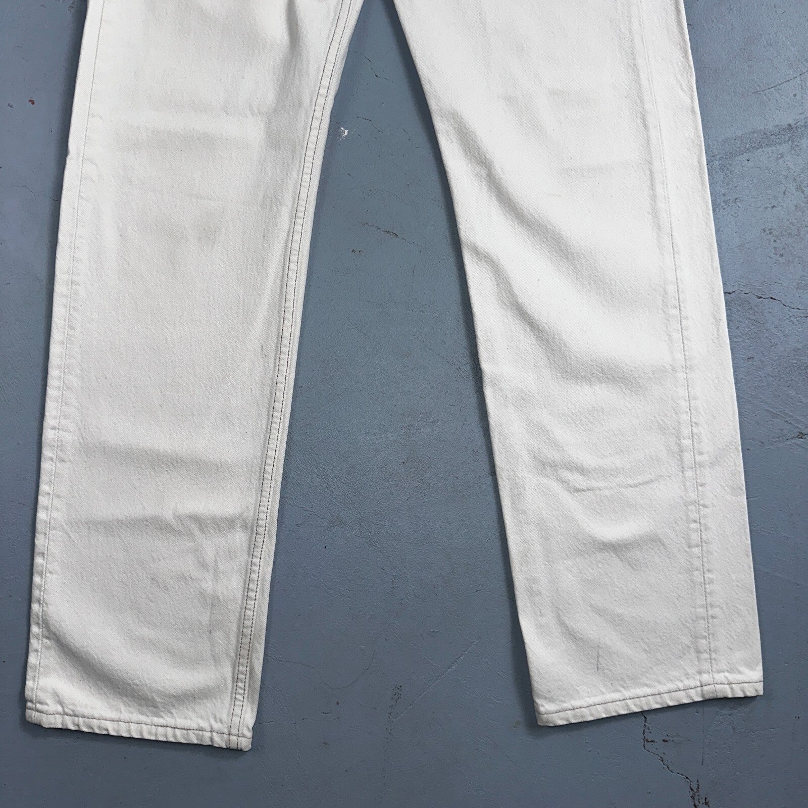 Levis 501 Vintage 90s USA XX Straight Leg Jeans White Light Wash 31x32 Act 30x30