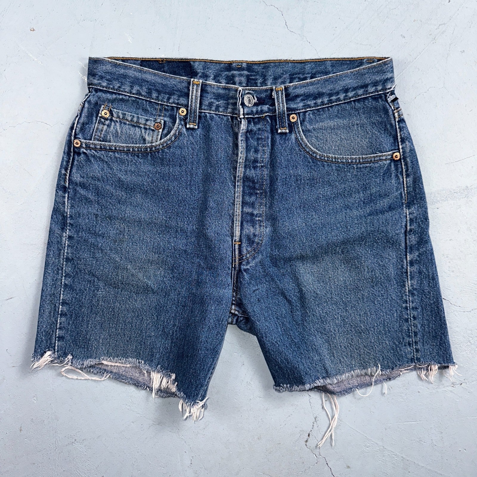 Levis 501 Vintage 80s USA XX Shorts Cut Off Blue Light Wash 32x32 Act 31x6